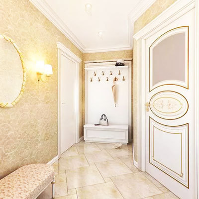 Отделка прихожей виниловыми обоями