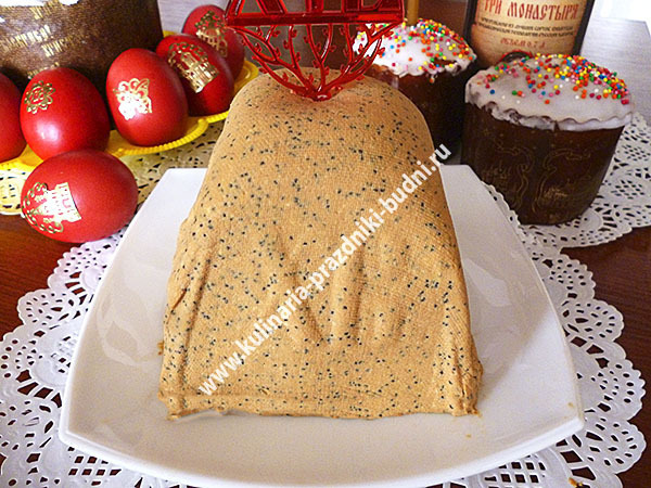 пасха с вареной сгущенкой без яиц