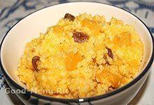 пшенная каша с тыквой