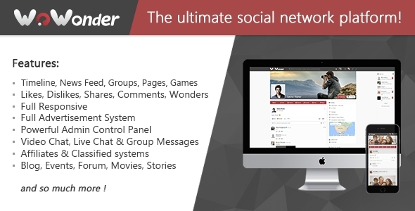 WoWonder 1.5.3.1 функциональный скрипт социальной сети