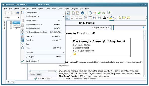 The Journal 7.0.0.1099 программа ведения журнала