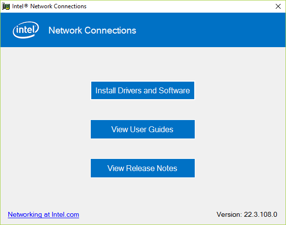Intel Ethernet Connections CD 22.10.0 драйвера сетевых карт