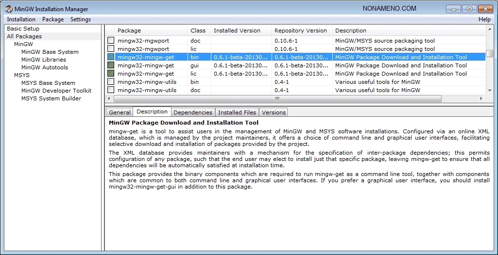 MinGW 0.6.2 beta 20131004-1 разработка Windows приложений