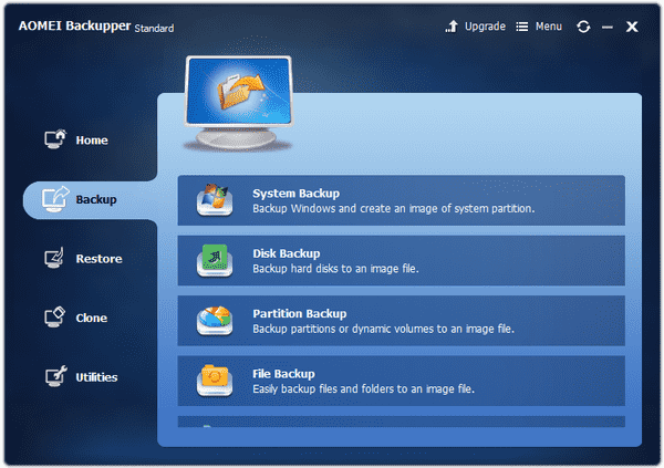 AOMEI Backupper Standart 4.1 резервное копирование системы