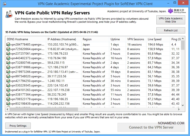 VPN Gate Client Plug-in Build client-2018.06.02 Build 9668