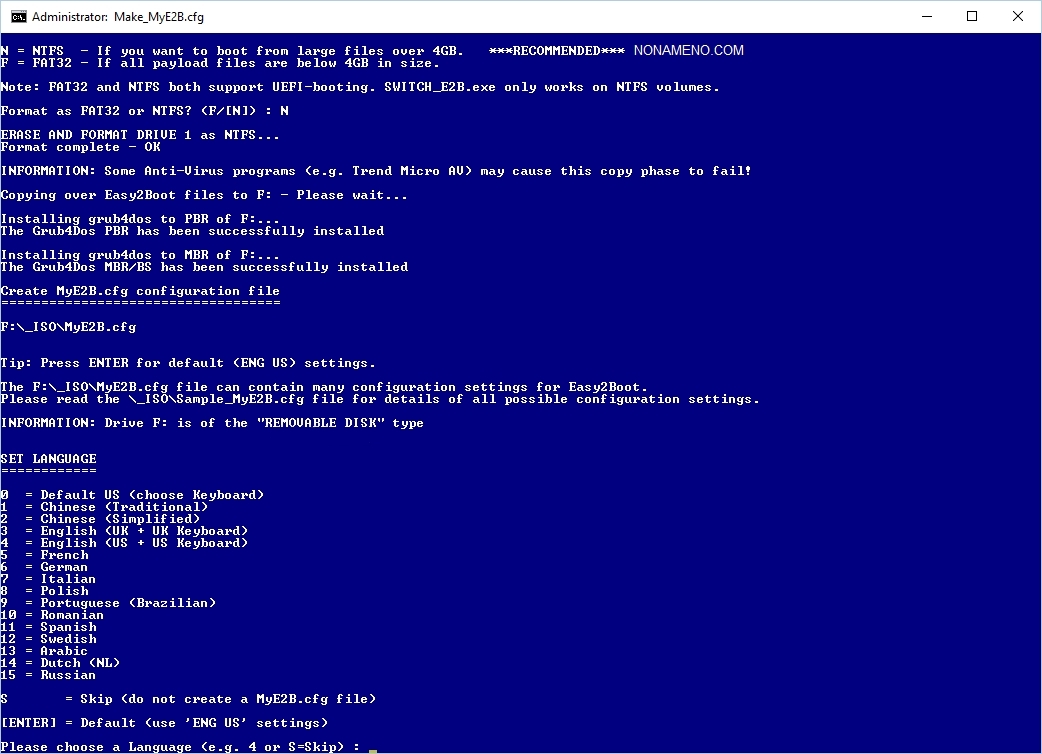 Easy2Boot 1.99 программа создания загрузочной USB