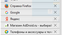 Древовидные вкладки в браузере Mozilla Firefox