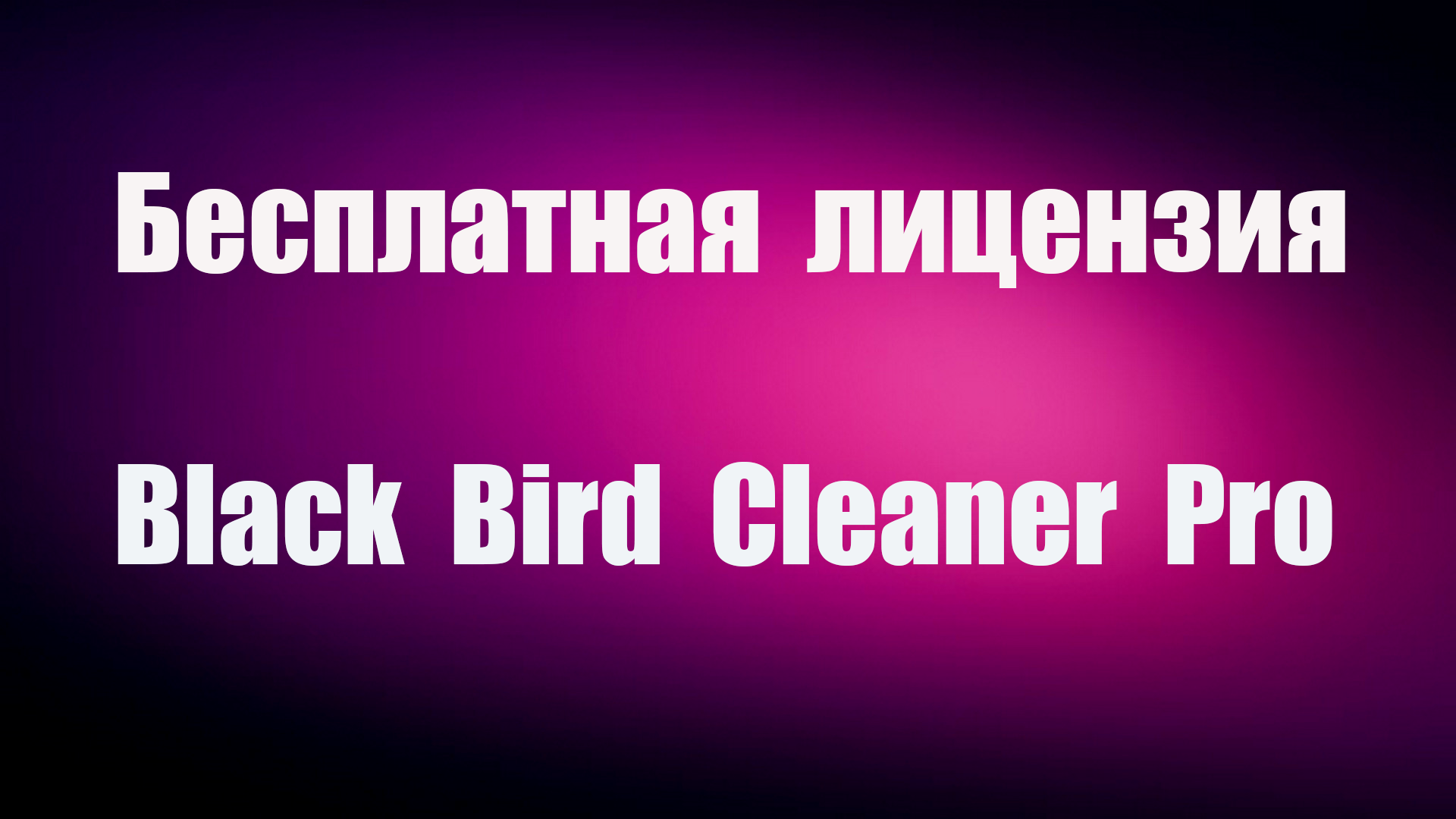 Бесплатная лицензия Black Bird Cleaner Pro. Оптимизация Windows