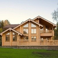 Современные загородные дома из бруса