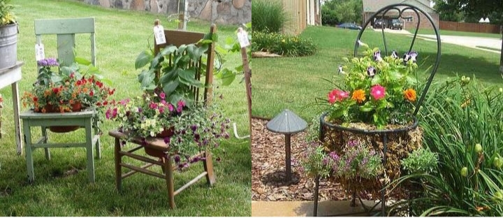 Клумба для дачи своими руками - фото