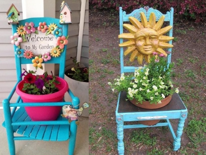 Идея по использованию старого стула - фото