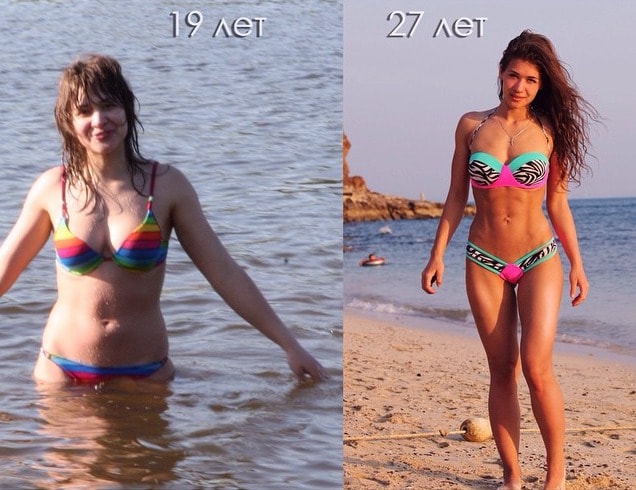 Анастасия до и после похудения