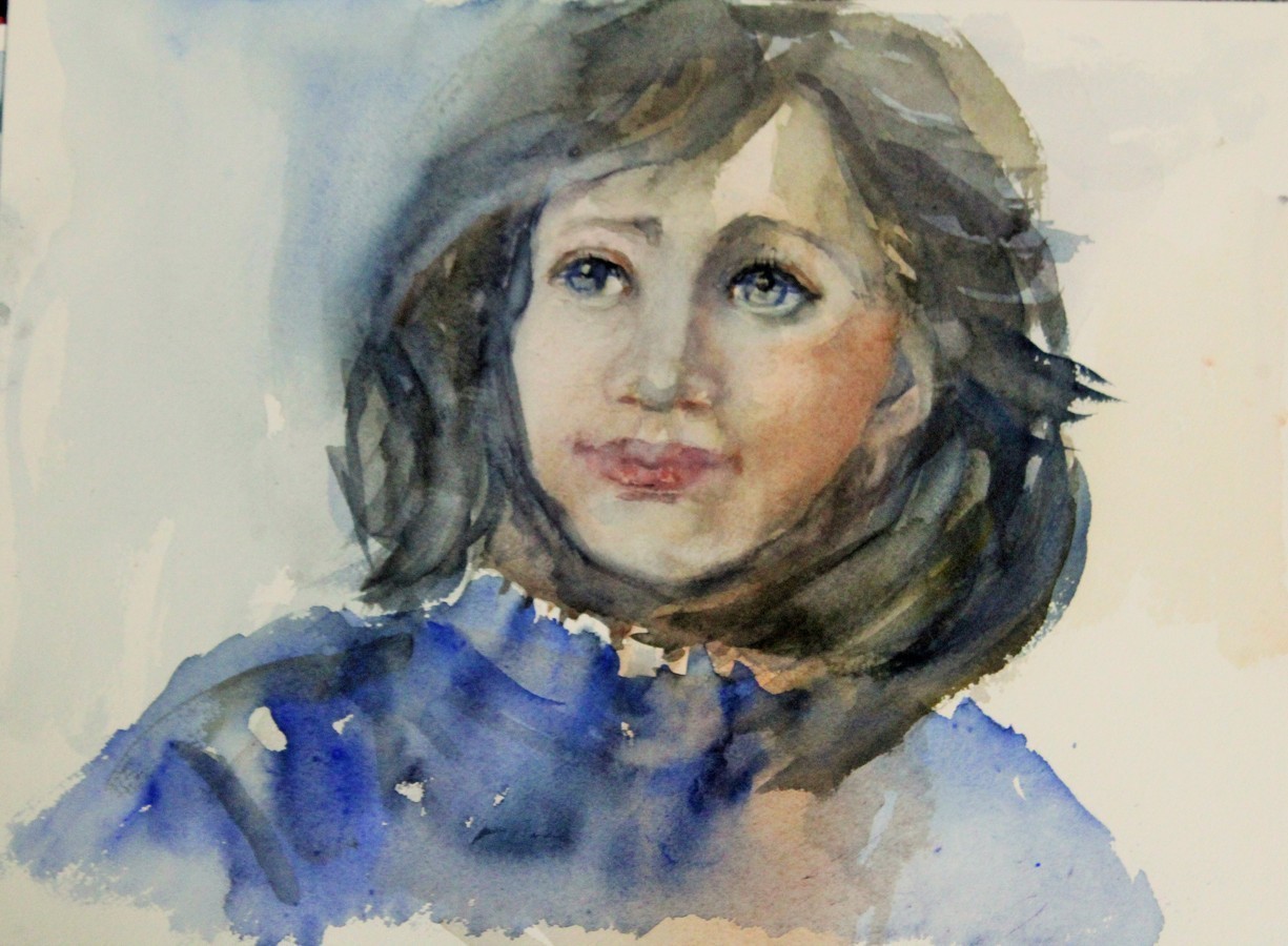 Как нарисовать портрет Покрышкина акварелью