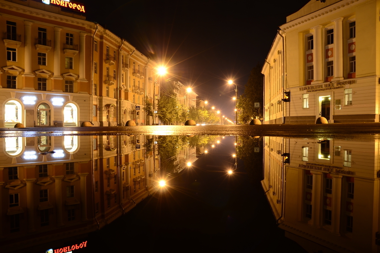 фото великого новгорода ночью