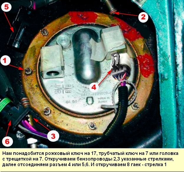 Сопротивление бензонасоса ваз 2110